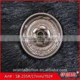 Matt Gunmetal Logo Face Spring Snap Button thumbnail-2