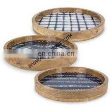 Enamel & Wood Tray thumbnail-5