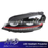 AKD Car Styling for VW Golf 7 LED Headlights C-Type 2013-2014 LED Head Lamp Projector Bi Xenon Hid H7 thumbnail-2