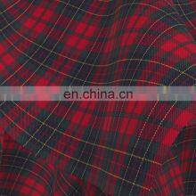 Hot Selling Red Check Design Polyester Rayon Yarn Dyed Fabric For Garments thumbnail-4
