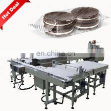 JKMF Industry Full Automatic Biscuit Sandwich Packing Machine Packing Line Rotary Film Biscuit Packing Line