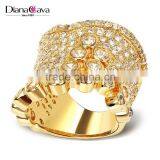 High Quality Fashion CZ Crown Shape Handmade Setting Luxury Ring Zircon Jewelry thumbnail-1