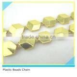 Single Row Rhinestone Trim Sew on Plastic Material Gold 10 Yards 1 Card thumbnail-1
