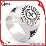 Wholesale stainless steel main custom logo engraved letter silver signet rings                        
                                                Quality Choice