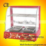 2015 High Quality Hot Glass Display Showcase Food Warmer