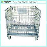 Zinc Coated Cargo Metal Storage Cage With Wheels Cart thumbnail-1
