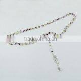 Love Victory !! Multi Stones 925 Sterling Silver Necklace, Silver Jewellery, 925 Silver Jewellery thumbnail-4