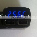 USB car charger mini digital multi function car volt meter