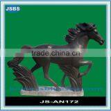 Black Marble Life Size Large Outdoor Horse Statues thumbnail-1