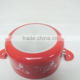 2-layers Pink Color Pressing Aluminum Food Steamer With Flower Decal thumbnail-4