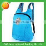 Bright Color Lightweight Promotional Cheap Cute Foldable Backpack thumbnail-1