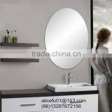 Oval Shaped Frameless Mirror With Beveled Edges, Decorative Wall Mounted Bathroom Mirror thumbnail-2