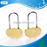AJF 60mm Double Love Heart Lock Blank Love Heart Shaped Lock Quality Choice