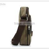 Hot Sale Durable Canvas Shoulder Bag Genuine Leather Messenger Bag Manufacturer in Guangzhou thumbnail-3