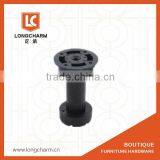 Height adjustable plastic legs for furniture