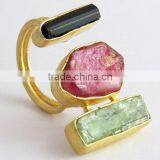 Multi Stone !! 925 Sterling Silver Gold Plated Ring, Fine Silver Jewellery, Online Silver Jewellery