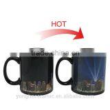 Wholesale Stoneware Black Color Changing Magic Mug