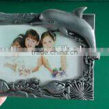 2013 Best Selling Cute Pewter Dolphin Photo Frame for Friend
