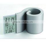 Office Digital Clock With Brush Pot thumbnail-3