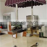 china crepe machine stainless steel mobile bike food cart designer
