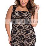 Black Lace Nude Illusion Dress Clubwear Celebrity Women Dress PW- LC21036-2 thumbnail-1