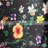 Wholesale 50D*50D Polyester Satin Digital Flower print chiffon fabric for Autumn garment