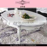 European Style White Design Hand Carving Coffee Table thumbnail-1