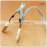 Custom Zipper Usb to Aux Cable Female for Iphone 5 Usb Cable thumbnail-1