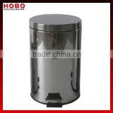 Hight- capacity Round Shape Stainless Steel Dust Bin