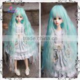High Quality Blue to White Small Wavy 1/4 Bjd Doll Wigs thumbnail-1