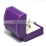 Purple Arc-shaped PU Jewelry Case Gift Box For Gem Wholesale thumbnail-4