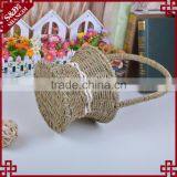 Wholesale Planter With Plastic Liner Seagrass Handmade Flower Girl Basket thumbnail-3
