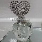 Empty Crystal Perfume Bottle With Jewelled Metal Top for Sale thumbnail-1