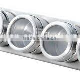 9 Pieces Stainless Steel Magnetic Container Spice Rack Set thumbnail-5
