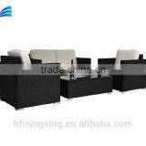 4 Piece Rattan Cafe Table and Chair Set thumbnail-2