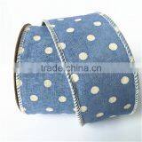 Linen Dots Christmas Ribbon Roll thumbnail-4
