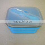 Silicone Collapsible Pocket Bowl for Travel Camping Lunch Box With Lid thumbnail-2