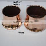 Small Copper Planter in Pot Shape With Mirror Polish thumbnail-1