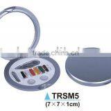 Foldable Plastic Round Shape Sewing Tool Box With Pocket Mirror thumbnail-1