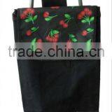 Cherry Printed Trolley For Home Use, Black thumbnail-1
