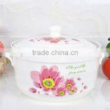8" Ceramic Microwave Pot With Ceramic Lid thumbnail-3