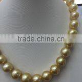 Best Quality 15-16mm Golden South Sea Pearl Necklace thumbnail-2