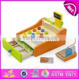 New Design Interactive Pretend Play Wooden Calculator Toy Cash Register for Children W10A063 thumbnail-1