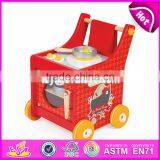 2017 New Design Funny Push Cart Wooden Kids Cooking Set W10C259 thumbnail-1