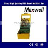 25pc High Quality HSS Steel Drill Bit Set thumbnail-2