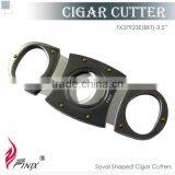 Black Titanium Plated Stainless Steel Custom Cigar Cutter thumbnail-1
