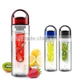 Tritan Plastic BPA Free Fruit Infuser Water Bottle Round Hander 700ml