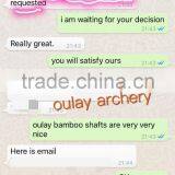 Black And White Fletched Arrows Carbonized Bamboo 75~80#*32inch thumbnail-6