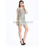 2017 Latest Design Photo For Lady Midi Embroidered Dress thumbnail-5