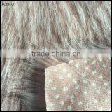 Soft Plush Fake Faux Jacqurd Tip Dyeing Imitation Fox Fur Costume Fabric thumbnail-3